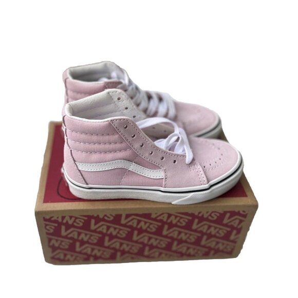 Vans SK8-Hi High-Top Skate Shoes Lilac Snow True White Size 12 Kids NIB - Picture 2 of 14